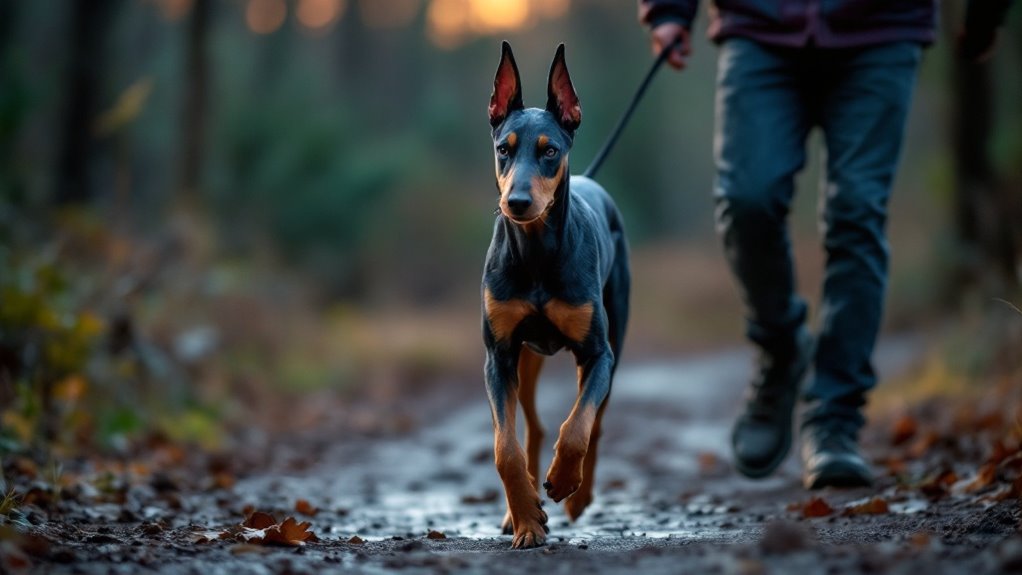 doberman adolescent exercise adjustments