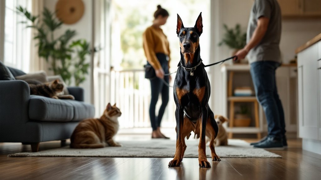 doberman integration with other pets