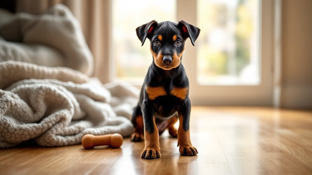 doberman puppy s first month